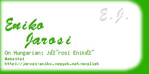 eniko jarosi business card